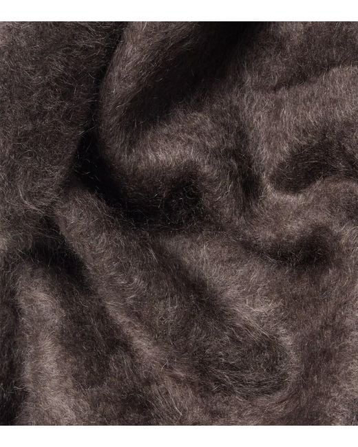 Lisa Yang Brown Brushed Cashmere Scarf