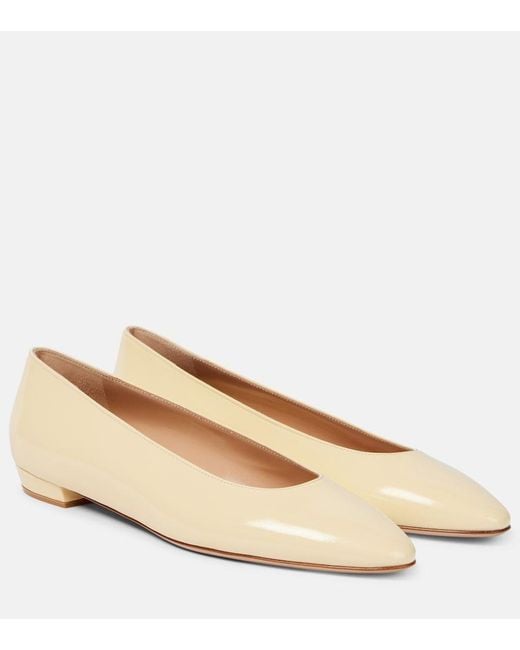 Gianvito Rossi Natural Amelia 15 Leather Ballet Flats