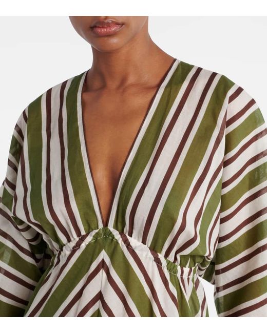 Eres Green Kaftan Summer Aus Baumwoll-Voile