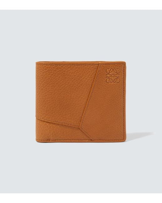 Loewe Brown Puzzle Leather Wallet for men