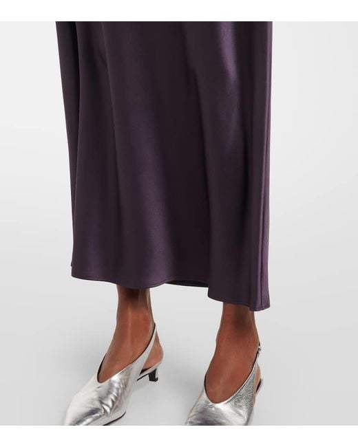 Robe Clea En Satin De Soie Joseph en coloris Purple