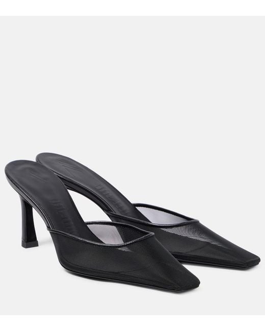 The Attico Blue Juno 75 Mesh Mules