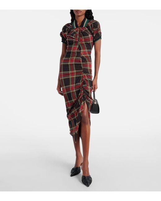 Vestido Midi Pulling De Algodon Vivienne Westwood de color Brown
