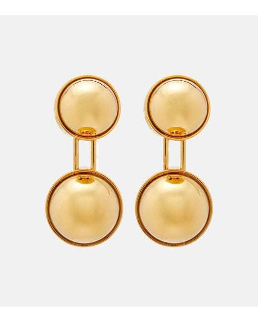 Alaïa Metallic Sphere Small Drop Earrings