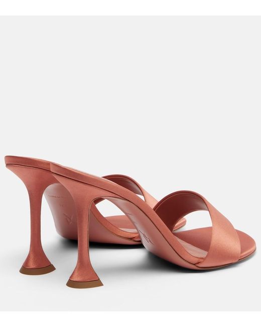 AMINA MUADDI Pink Andreea Satin Sandals