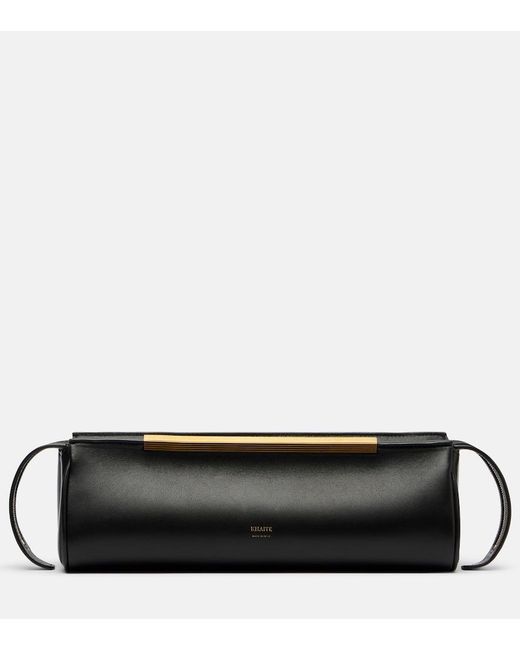 Khaite Black Donna Leather Clutch