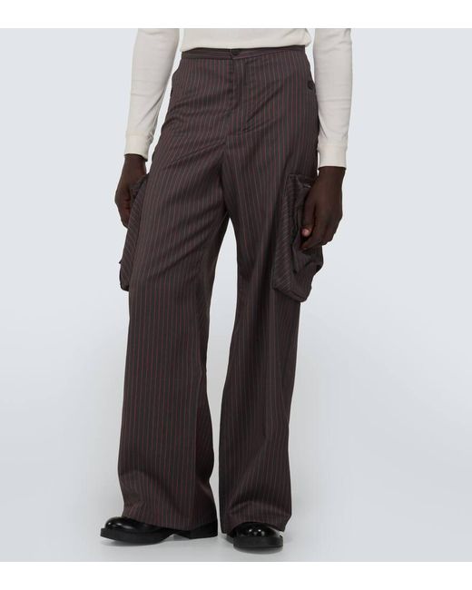 Winnie New York Brown Gabriel Wool-blend Cargo Pants for men