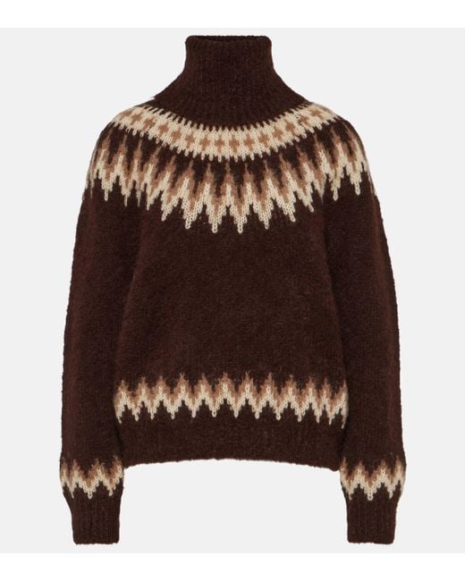 Polo Ralph Lauren Brown Wool-blend Turtleneck Sweater