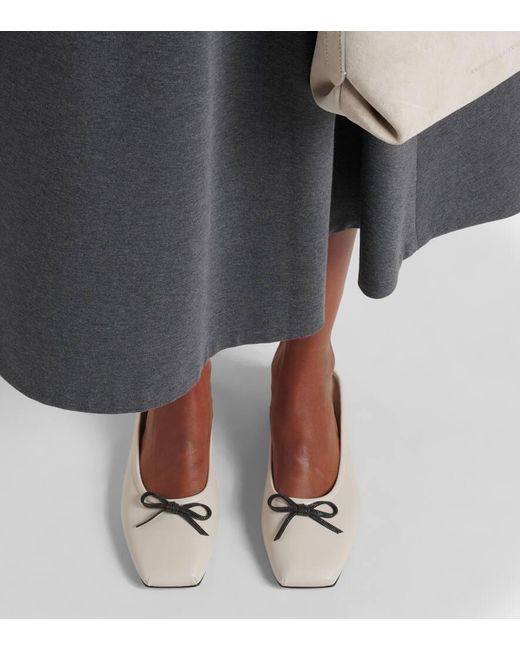 Brunello Cucinelli Natural Monili Leather Mules