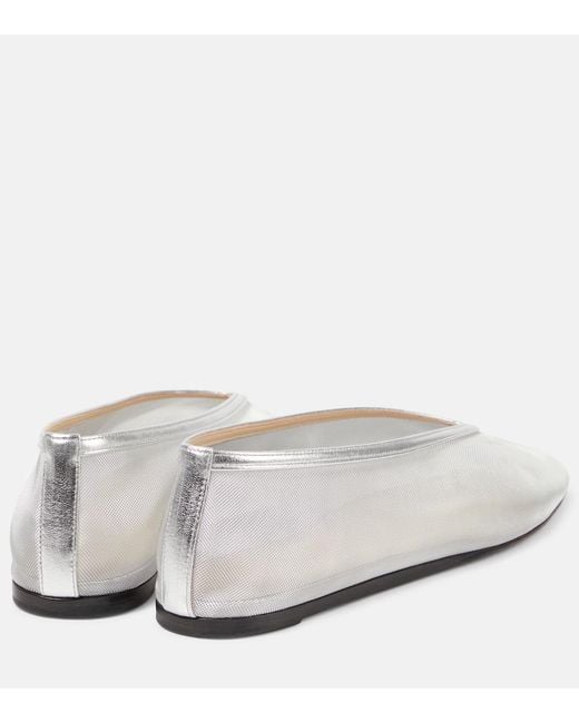 Le Monde Beryl Metallic Luna Slipper Mesh Shoes