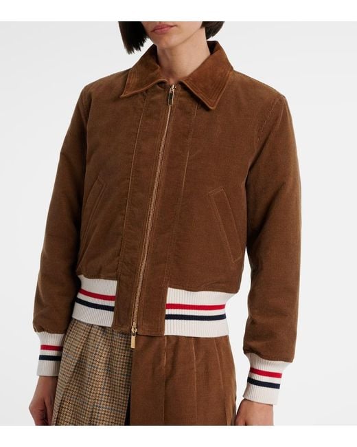 Thom Browne Brown Wale Cotton Corduroy Down Jacket