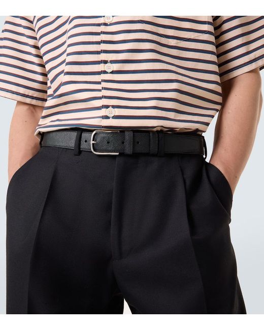 Prada Guertel Aus Saffiano-Leder in Black für Herren