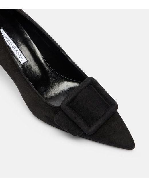 Escarpins Maysalepump 50 En Daim Manolo Blahnik en coloris Black