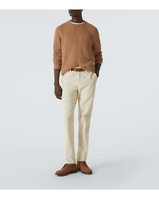 Thom Sweeney Brown Wool-Blend Sweater for men
