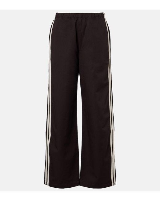 Citizens of Humanity Black Aurora Cotton-Blend Wide-Leg Track Pants