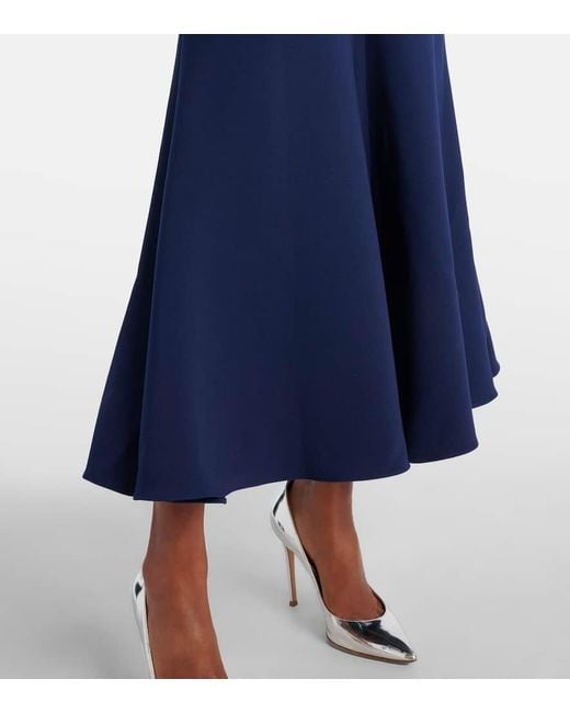 Costarellos Blue Maxikleid Aus Crepe
