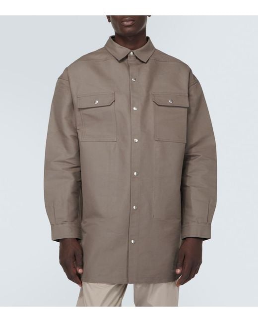 Rick Owens Brown Denim Overshirt for men