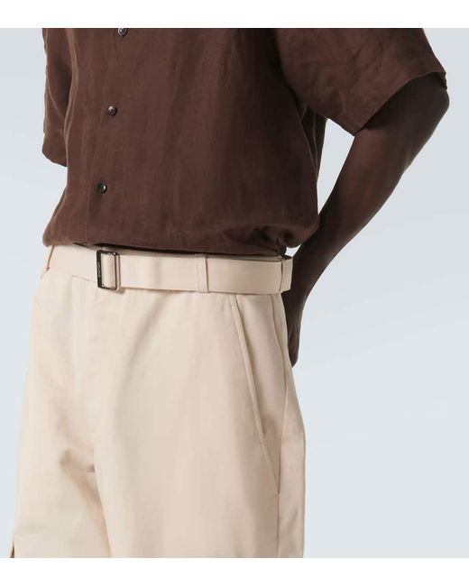 Jacquemus Natural Le Cargo Cotton And Linen Cargo Pants for men