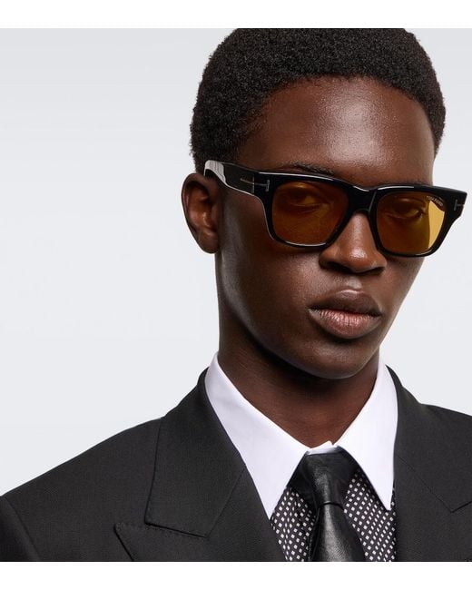 Tom Ford Brown Caine Square Sunglasses for men