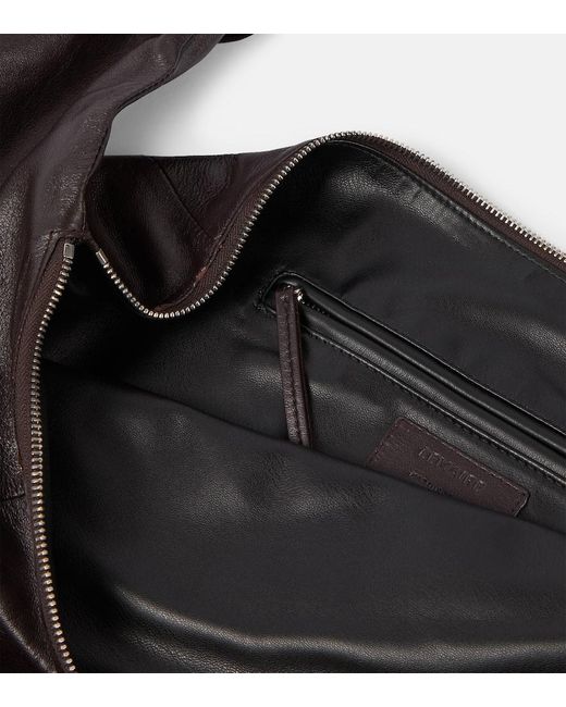 Lemaire Black Scarf Leather Shoulder Bag