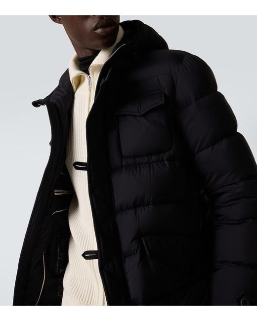 Herno Blue Hooded Down Jacket for men