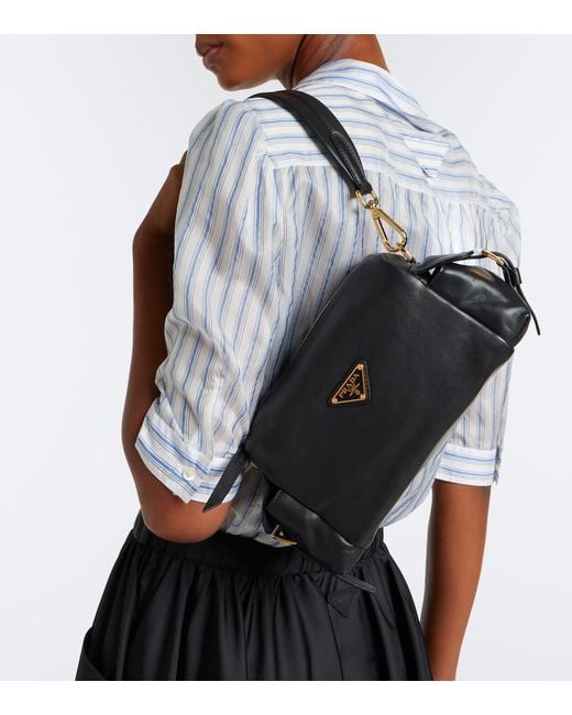 Prada Black Explore Small Leather Shoulder Bag