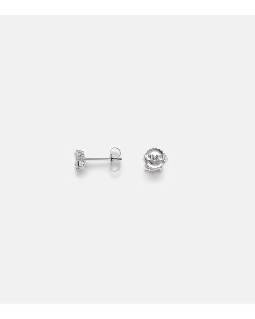 Suzanne Kalan White Classic 18Kt Stud Earrings With Diamonds