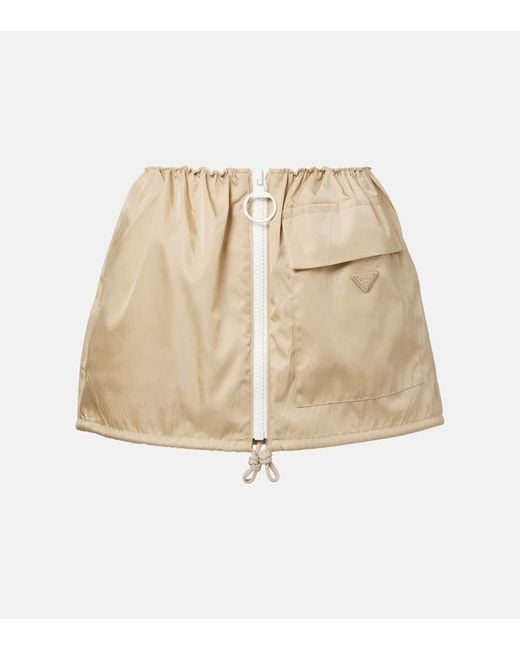 Prada Natural Minirock Aus Re-Nylon