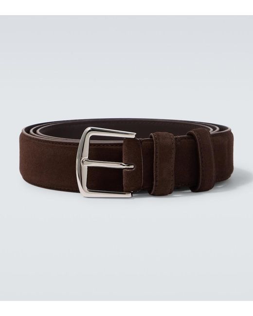 Loro Piana Brown Alsavel Suede Belt for men