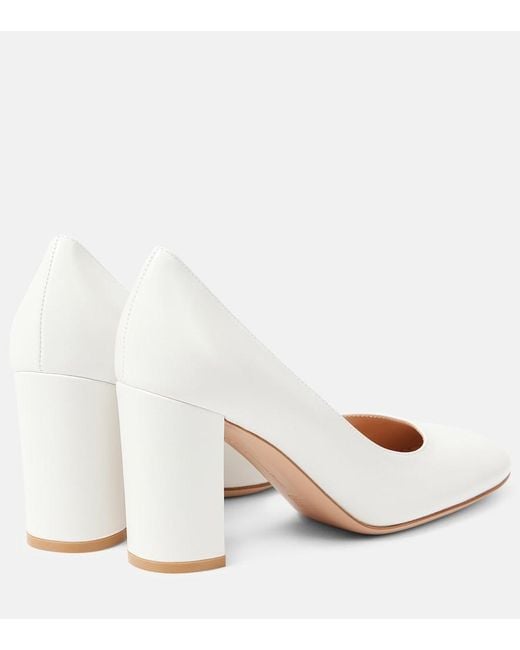 Gianvito Rossi White 85 Leather Pumps