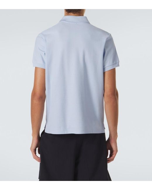Dunhill Blue Cotton Polo Shirt for men