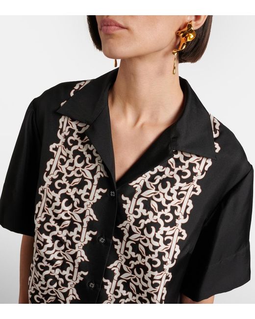 Rebecca Vallance Black Sundia Silk Shirt