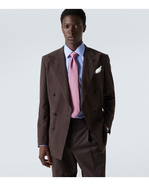 Charvet Pink Silk Jacquard Tie for men