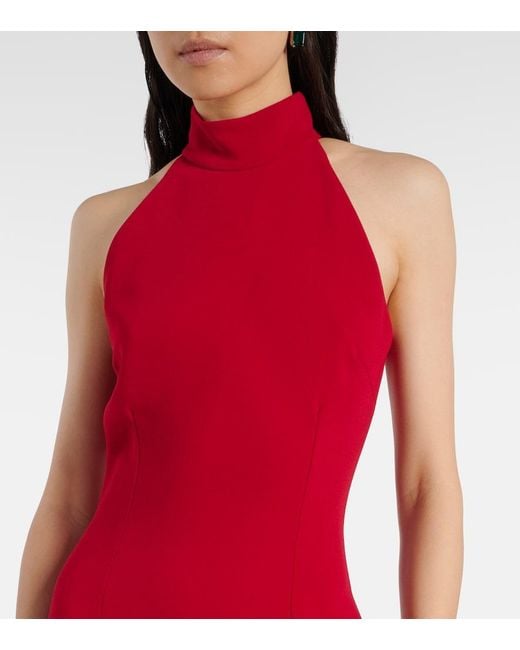 Solace London Red Kerra Halterneck Gown