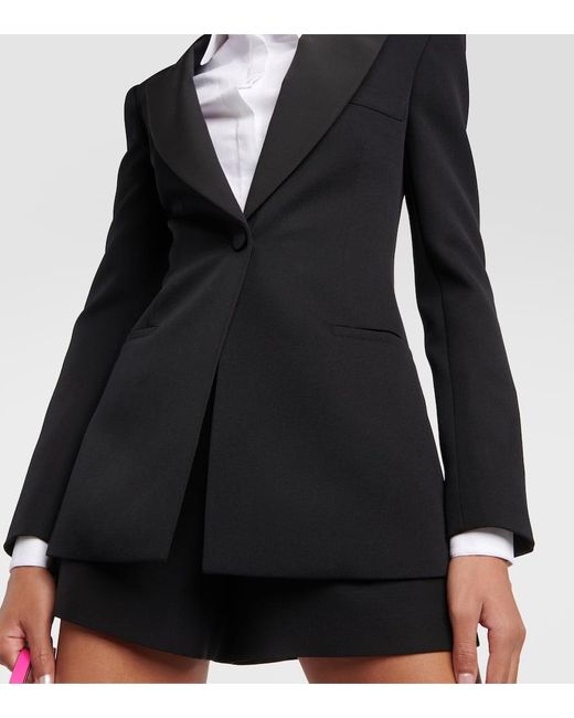 Valentino Black Double-breasted Wool Blazer