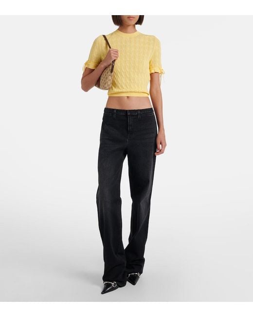 Gucci Blue Web Stripe Straight Jeans