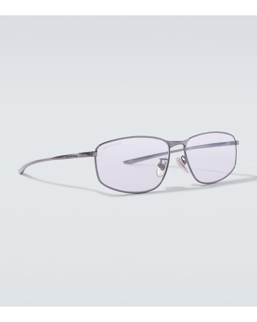 Balenciaga Metallic Monday Rectangular Sunglasses for men
