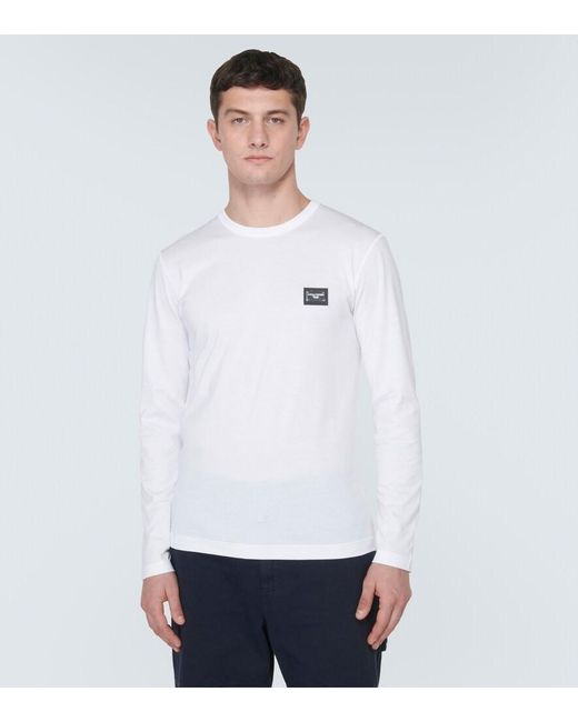 Dolce & Gabbana White Logo Cotton T-Shirt for men