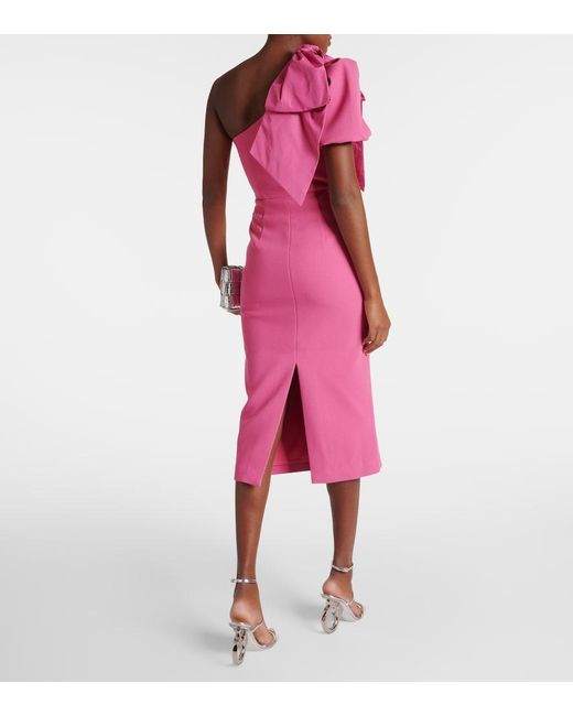 Rebecca Vallance Pink Bridal Anais One-Shoulder Midi Dress