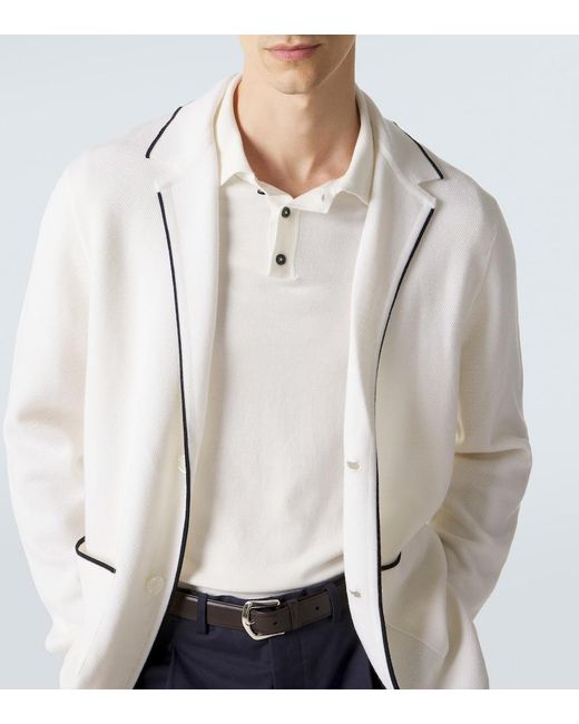 Orlebar Brown White Rainer Wool Blazer for men