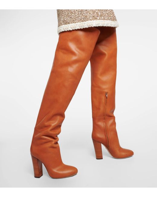 Giambattista Valli Brown Leather Knee-high Boots