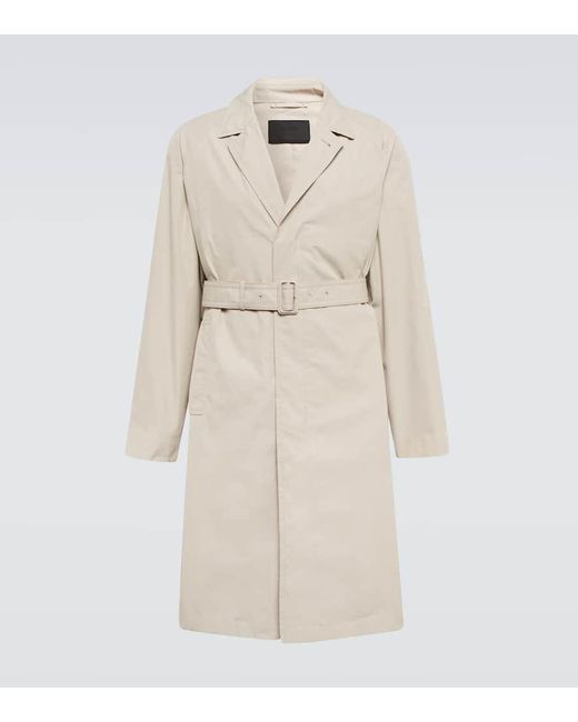 Prada Natural Cotton-Blend Overcoat for men