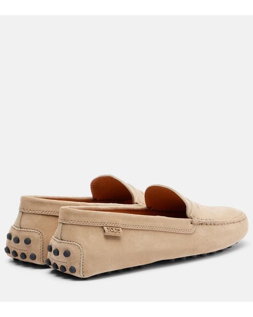 Tod's Natural Gommino Suede Driving Shoes