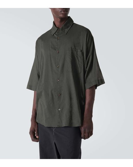 Lemaire Hemd aus Baumwoll-Voile in Gray für Herren