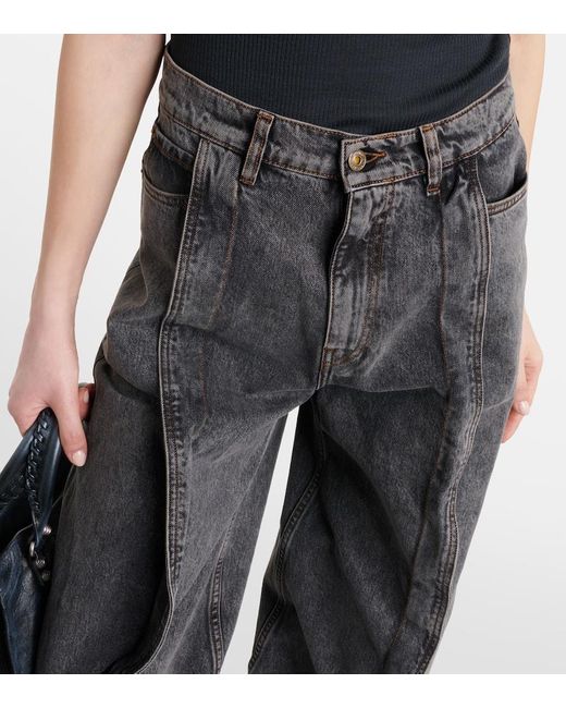 Y. Project Gray Paneled Straight Jeans