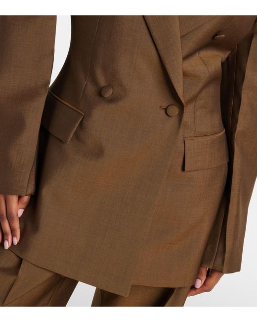 Rohe Brown Virgin Wool And Mohair Blazer