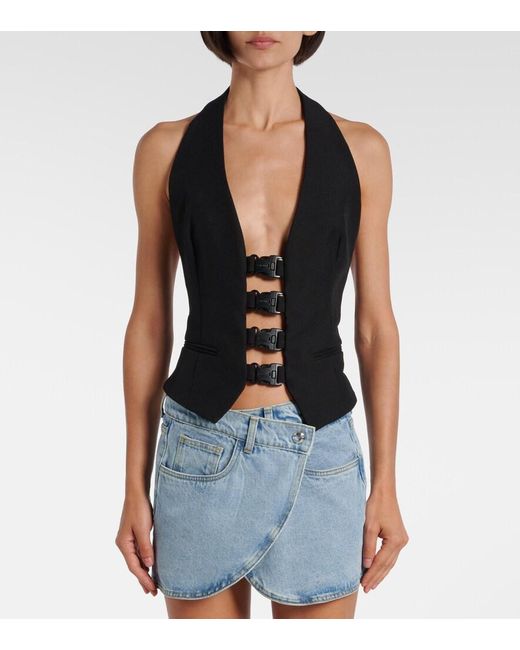 Coperni Black Halterneck Open-Back Top