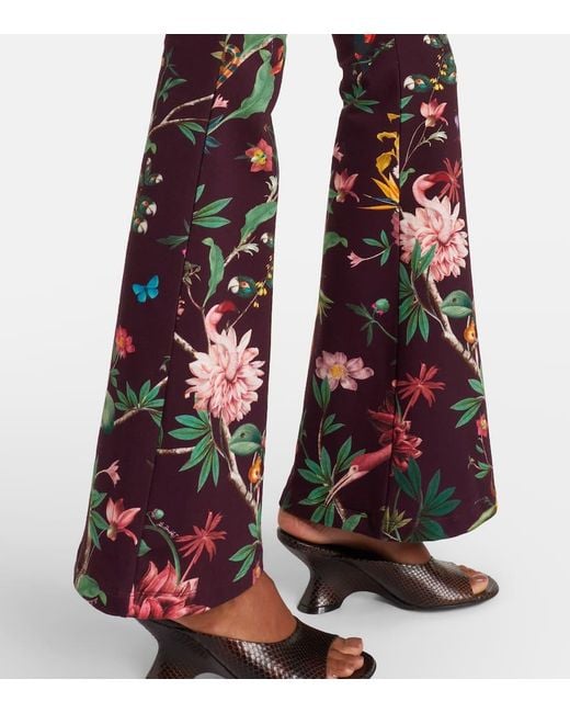 Pantalones Flared Meditation En Mezcla De Algodon LaDoubleJ de color Multicolor