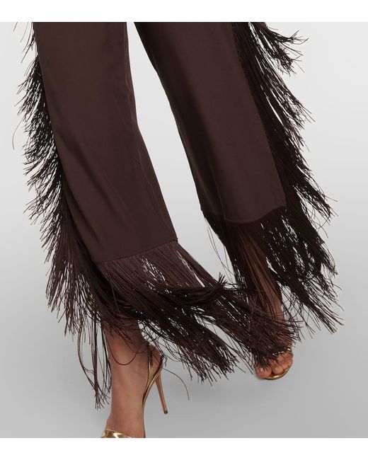 Pantalones anchos Nevada de cady de crepe ‎Taller Marmo de color Brown