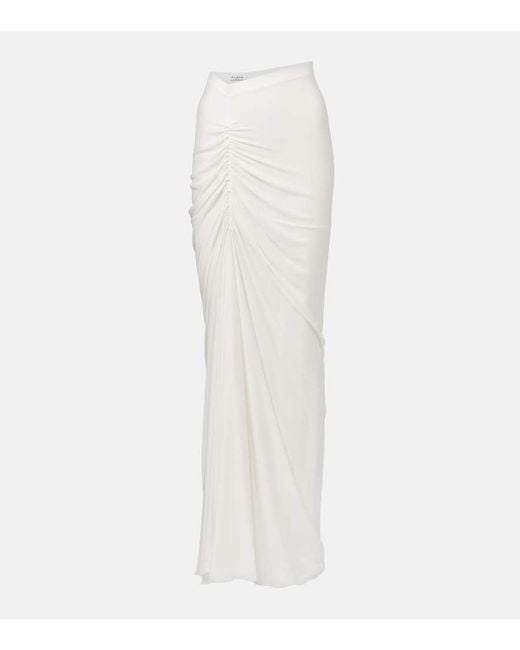 Alaïa White Maxirock Aus Jersey